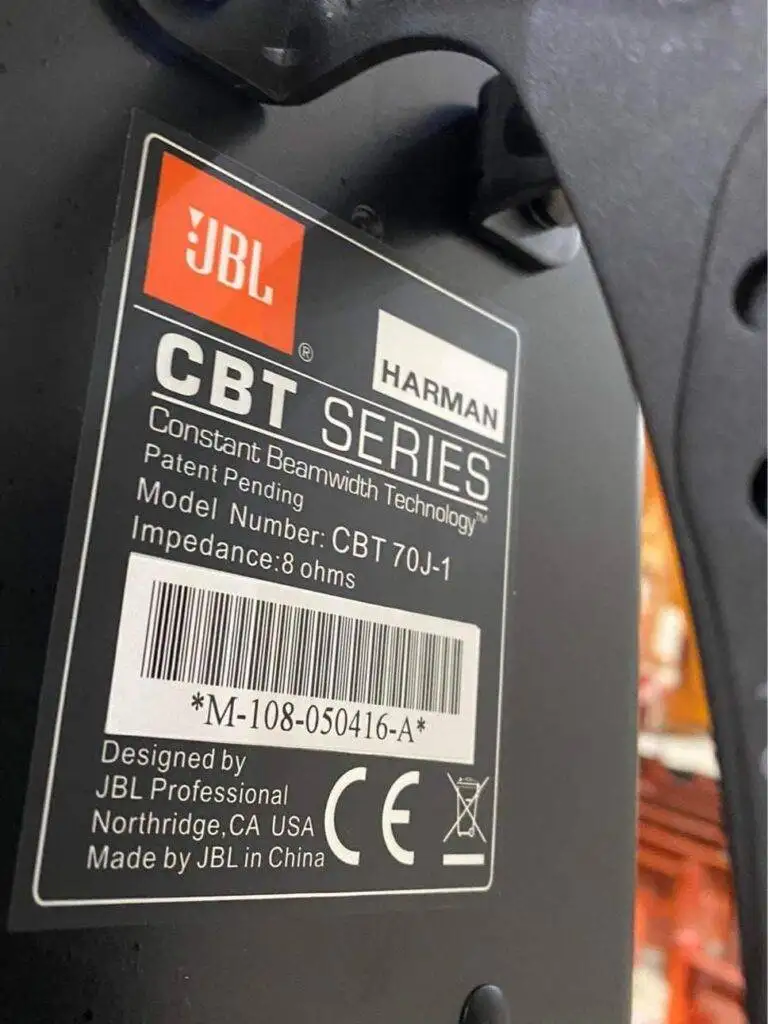 jbl cbt 70j-1 back